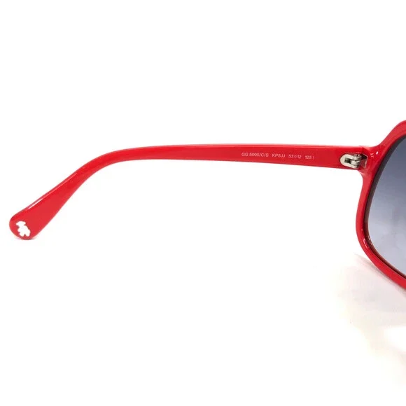 Gucci Kids Sunglasses GG5005/C/S KP5JJ Shiny Red Frames Gray Gradient Lenses - Picture 9 of 14